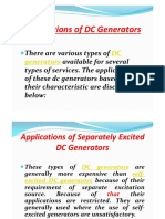 Applications of DC Generators