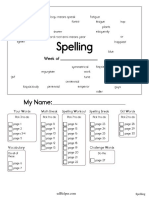 3rd Grade Spelling Worksheets