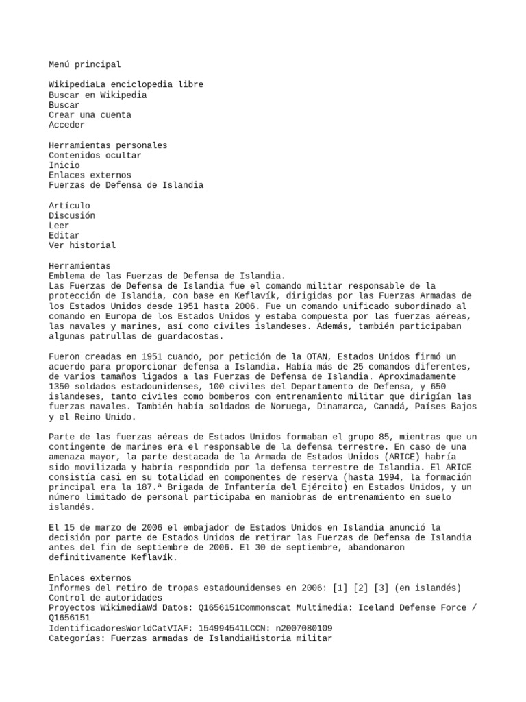 Fuerza de Defensa de Islandia PDF Seguridad nacional Seguridad