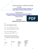 Business Statistics 1st Edition by Donnelly ISBN Solution Manual