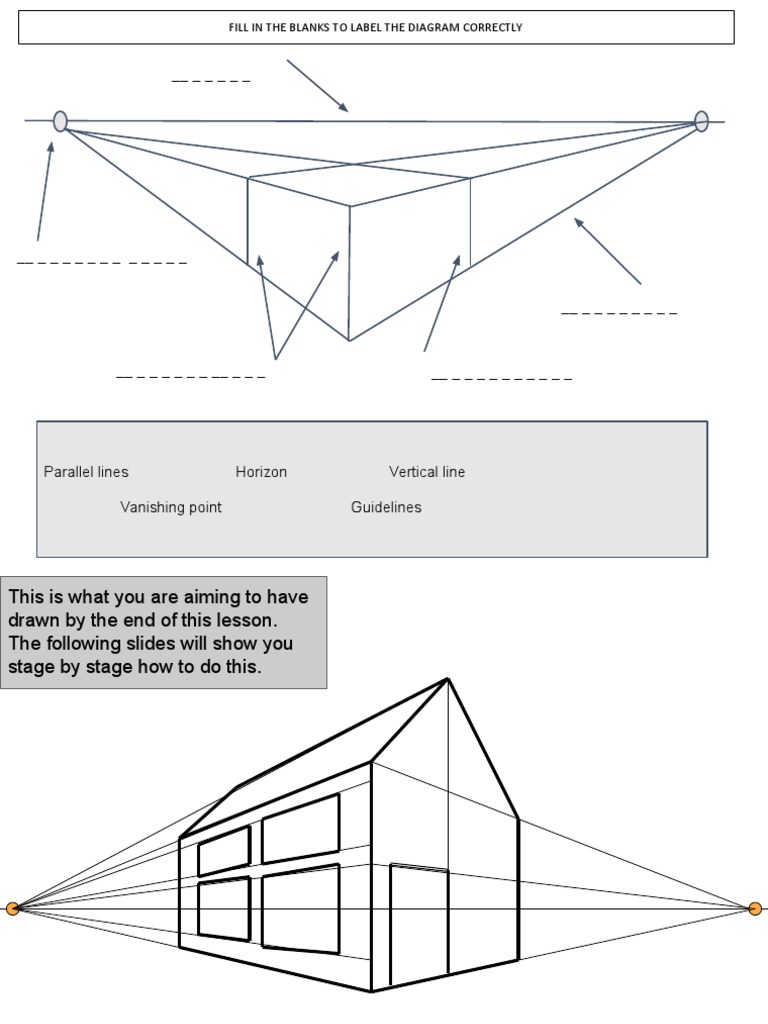 Two Point Perspective Drawing Guide | PDF | Home & Garden