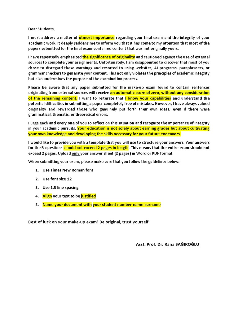 MakeUp Exam Instructions PDF