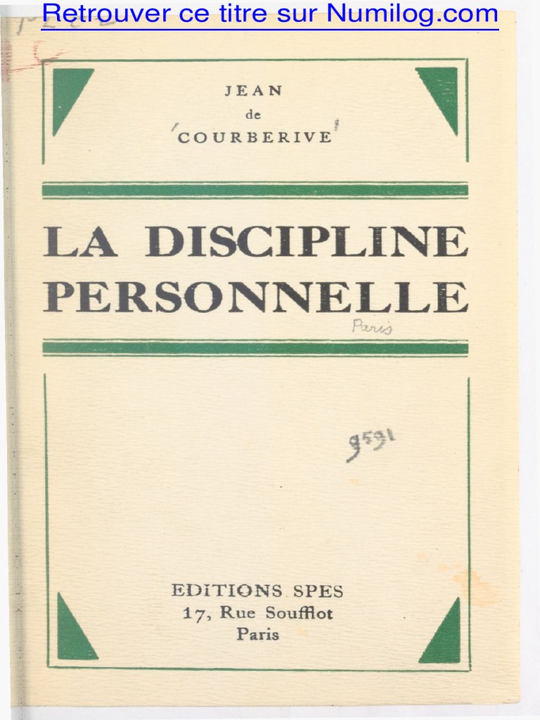 La Discipline Personnelle : Guide Pratique | PDF | Thomas d'Aquin | Dieu