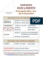 Horario Misas Desde Julio 2022 PDF