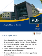 Marginal Cost of Capital