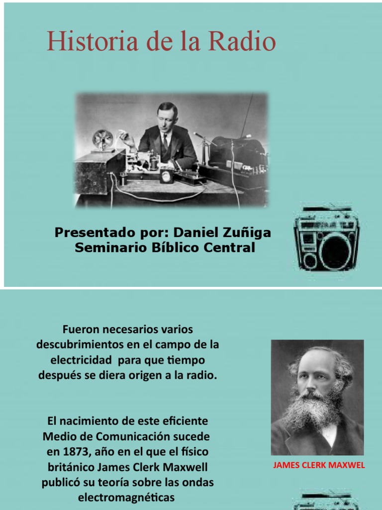 HISTORIA DE LA RADIO Presentacion PDF Radio Radiodifusión