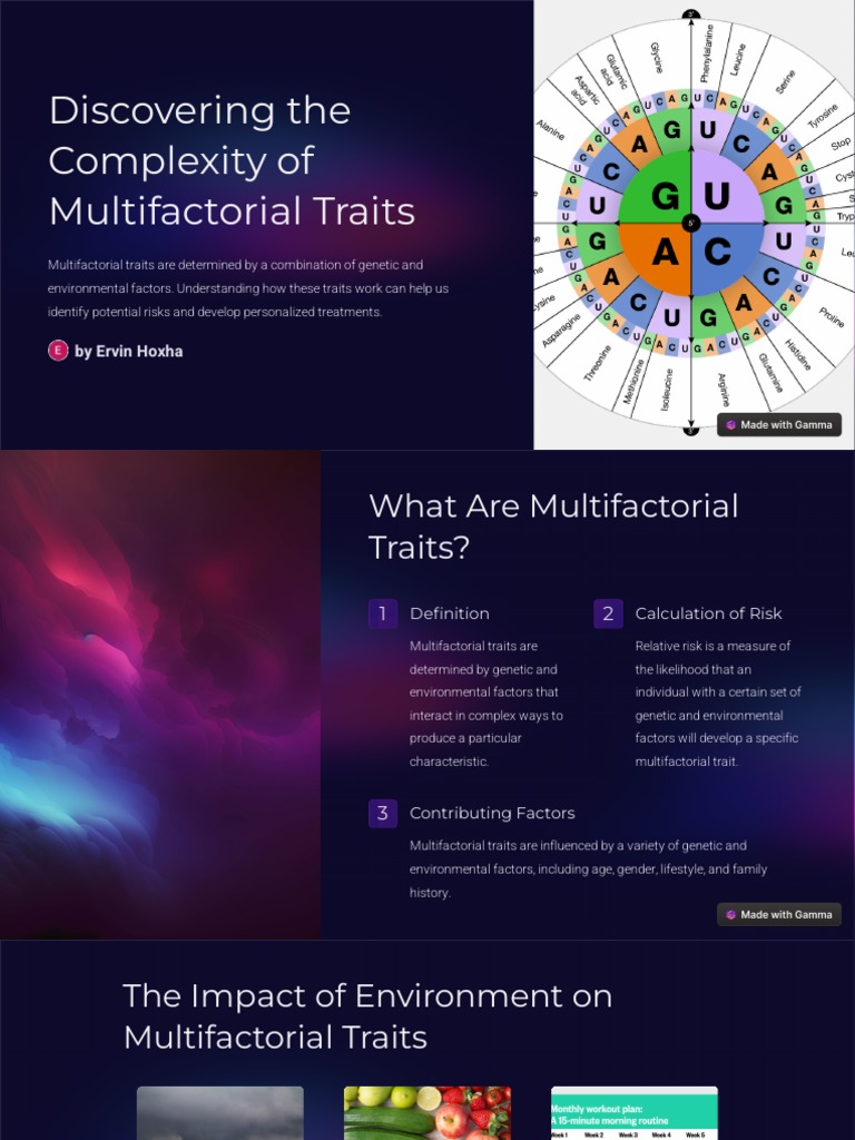 Discovering The Complexity of Multifactorial Traits | PDF ...