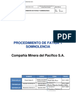 Procedimiento de Fatiga y Somnolencia. Ver 01