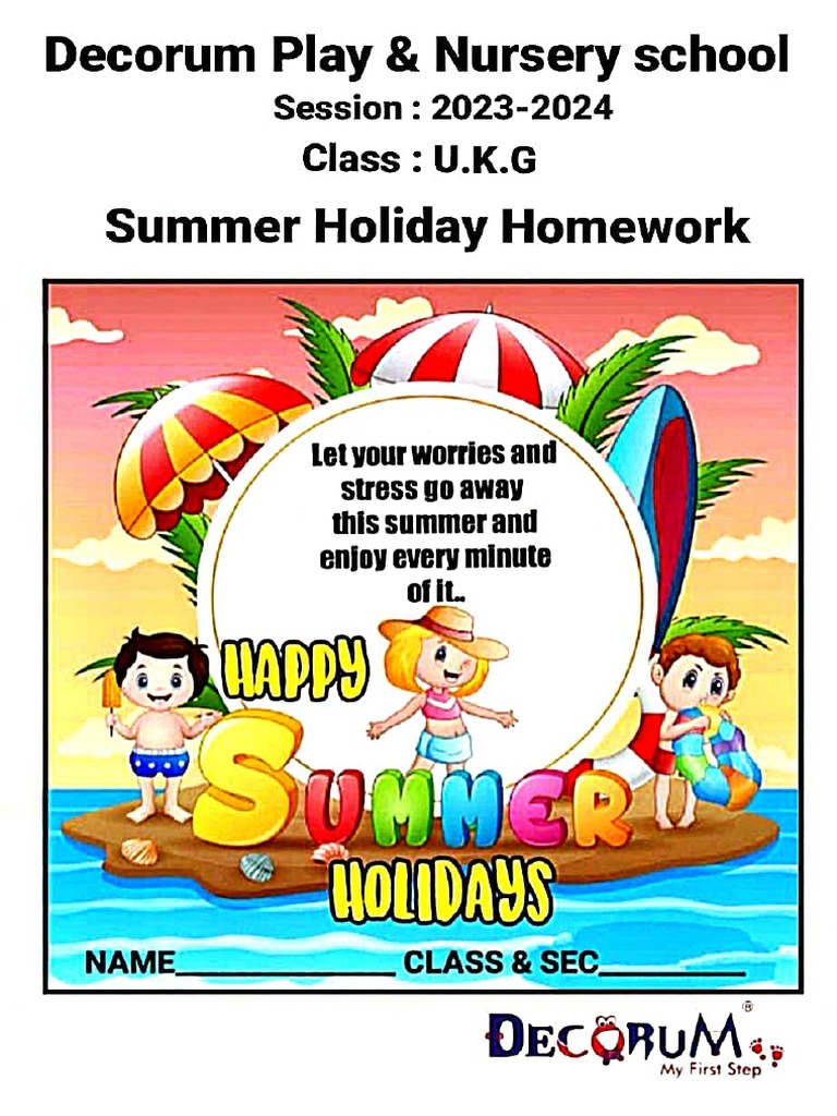 ukg-class-summer-holidays-home-work-pdf