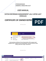 USER MANUAL - 25 - Certificate of Owner Representative