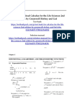 Calculus For The Life Sciences 2nd Edition by Greenwell Ritchey and Lial ISBN Solution Manual