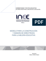 Modelo para la construcción y emisión de directrices para la mejora educativa - INEE