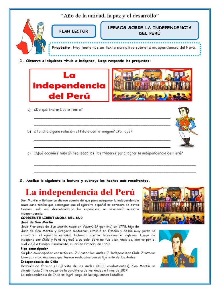 Plan de San Martín para la Independencia del Perú | PDF | Perú | Militar