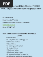 Solid State Physics Unit 2