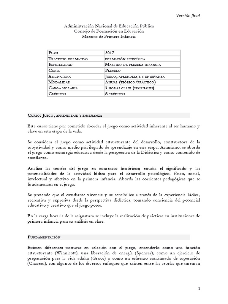 Juego Aprendizaje Ens Primero | PDF | Educación de la primera infancia ...