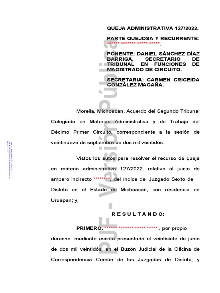 Ejecutoria de Amparo | PDF | Judicaturas | México