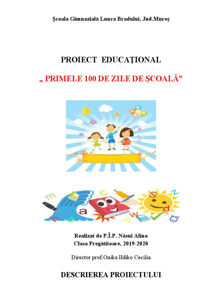 Proiect Educational 100 de Zile | PDF