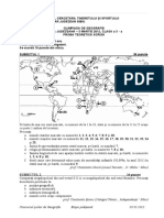 2012 - Geografie - Etapa Judeteana - Subiecte - Clasa A X-A - T