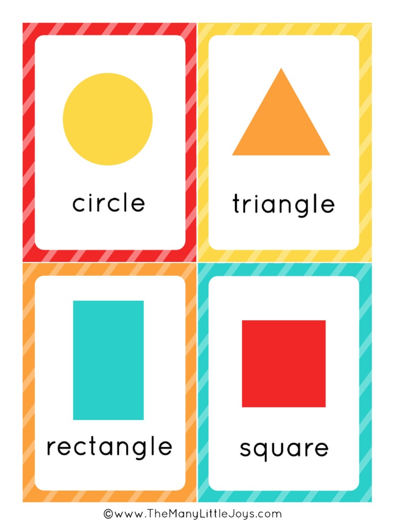 Shape Flashcards Printable Pack 1 | PDF