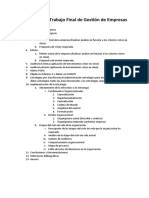 Esquema Del Trabajo Final de Gestion de Empresas