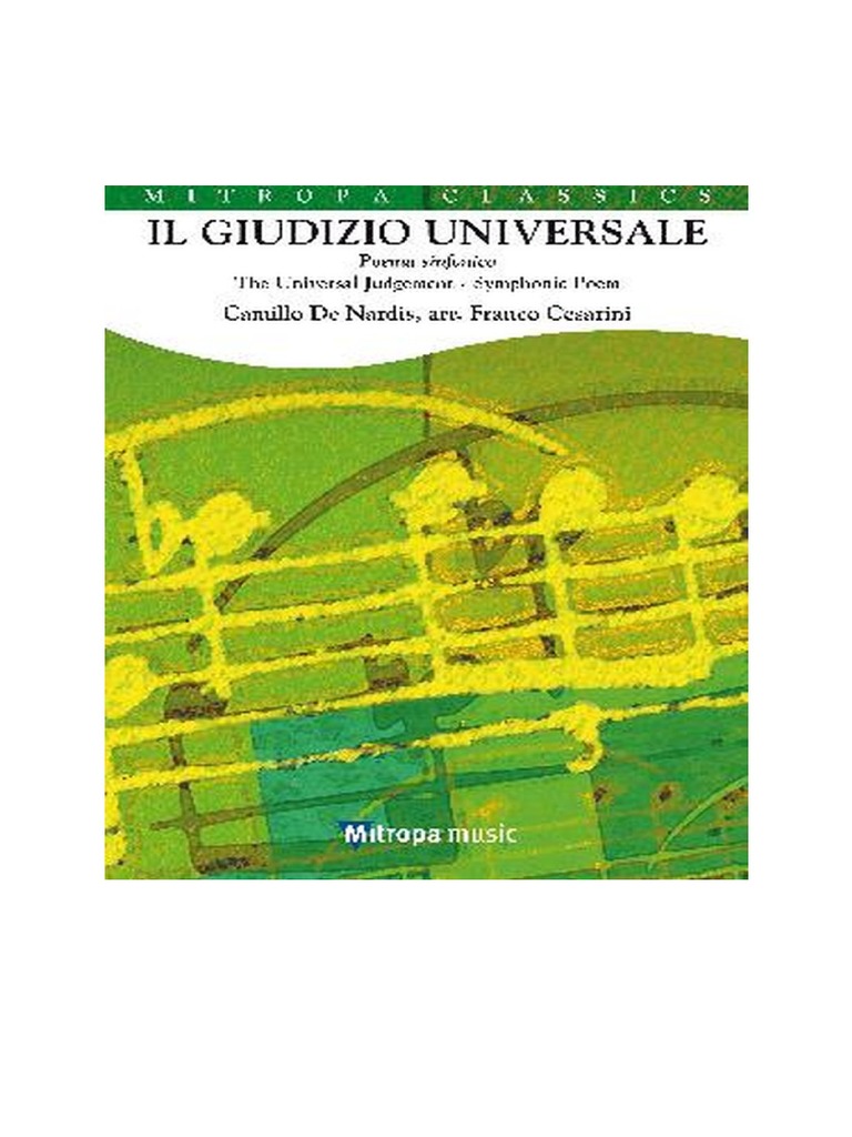 IL GIUDIZIO UNIVERSALE - Clarinete 3º | PDF