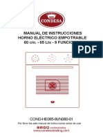 Manual Horno 9 Funciones Condesa