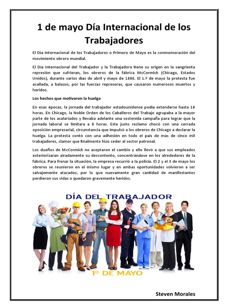 1 de Mayo Día Internacional de Los Trabajadores | PDF