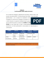 Formato Declaración Madre o Padre Cabeza de Hogar