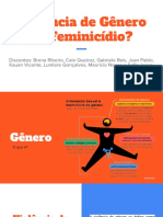 Violência de Gênero Ou Feminicídio