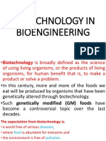 Biotechnology in Bioengineering