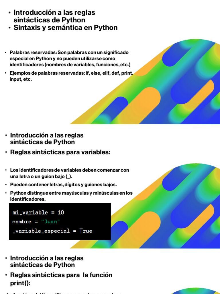 Intro Reglas Sintacticas Python | PDF