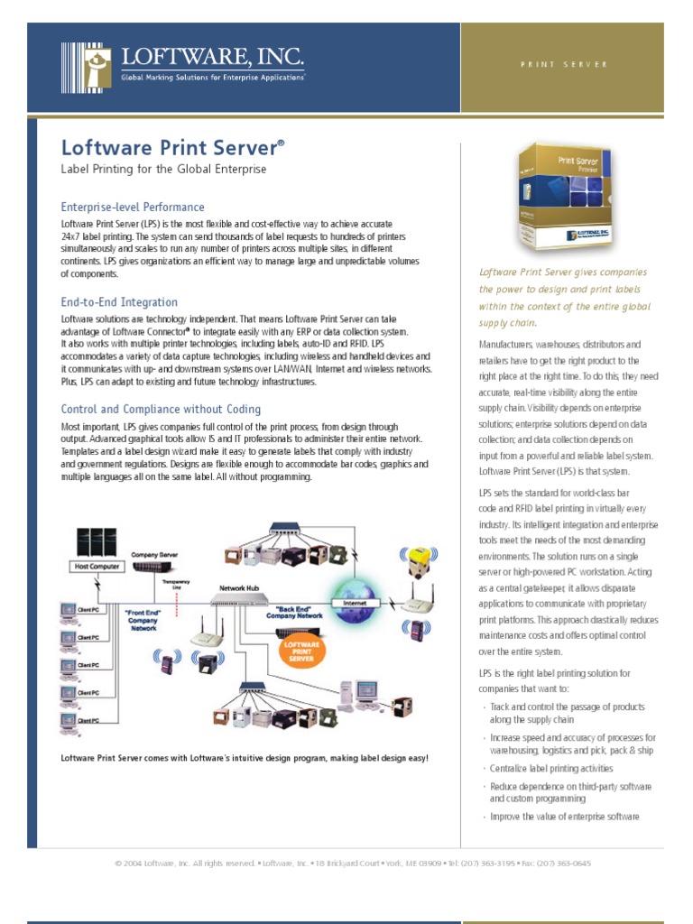 Loftware Print Server Printer Software