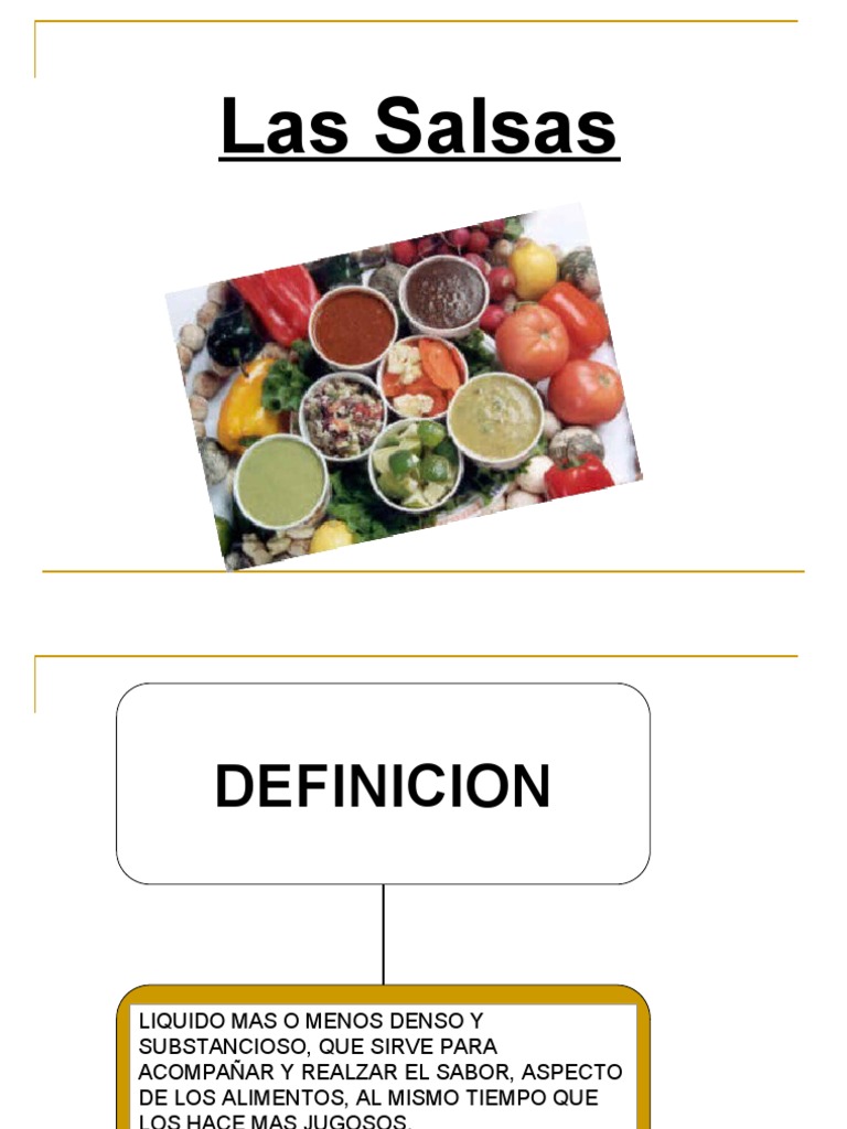 Salsas de Cocina Parte 1 PDF Salsa Alimentos