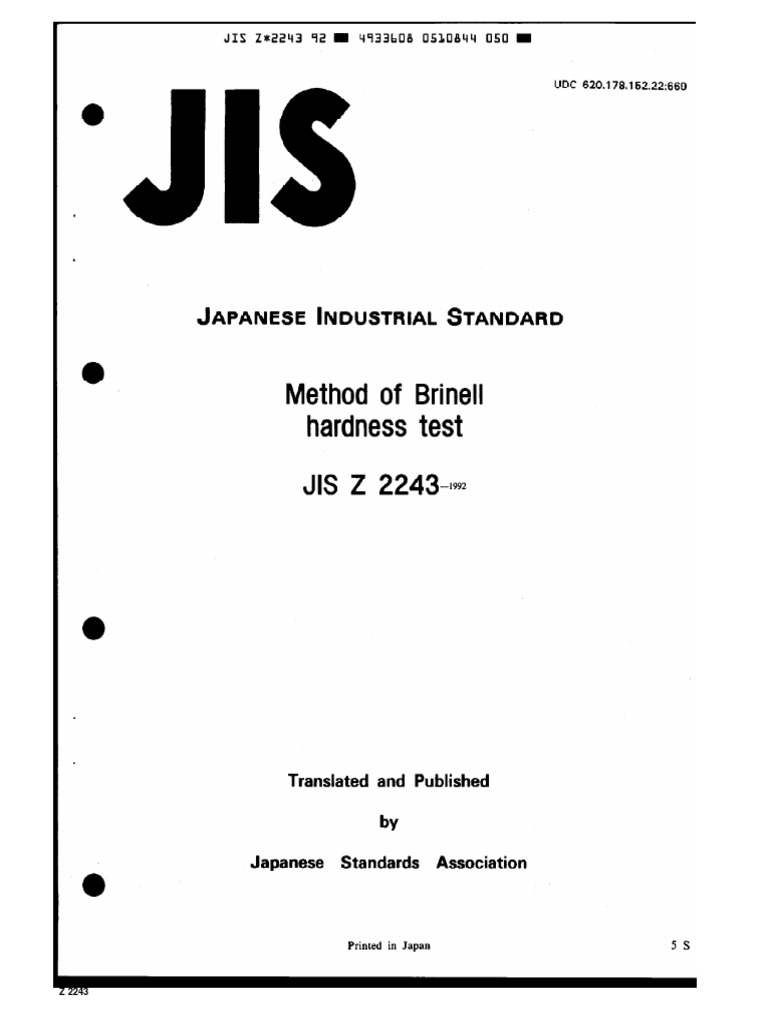 Jis Z2243 1992 | PDF | Technology & Engineering
