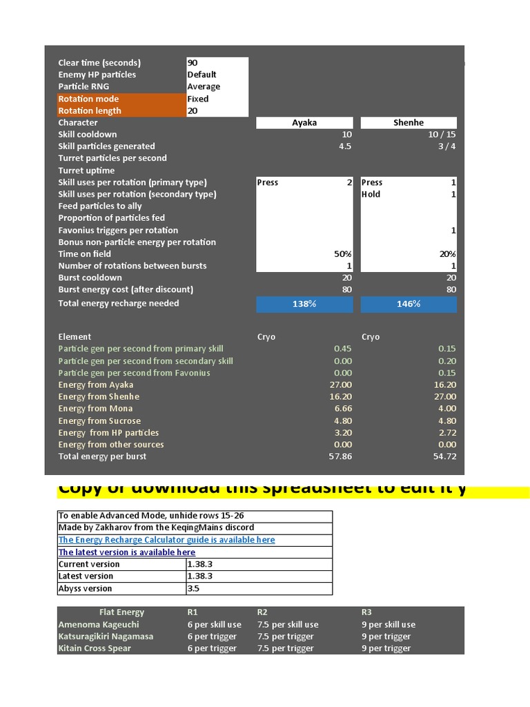 Genshin Impact Energy Recharge Guide | PDF | Software Bug | Physical ...