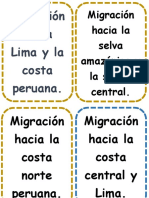 Linea de Tiempo Migraciones Internas Del Peru
