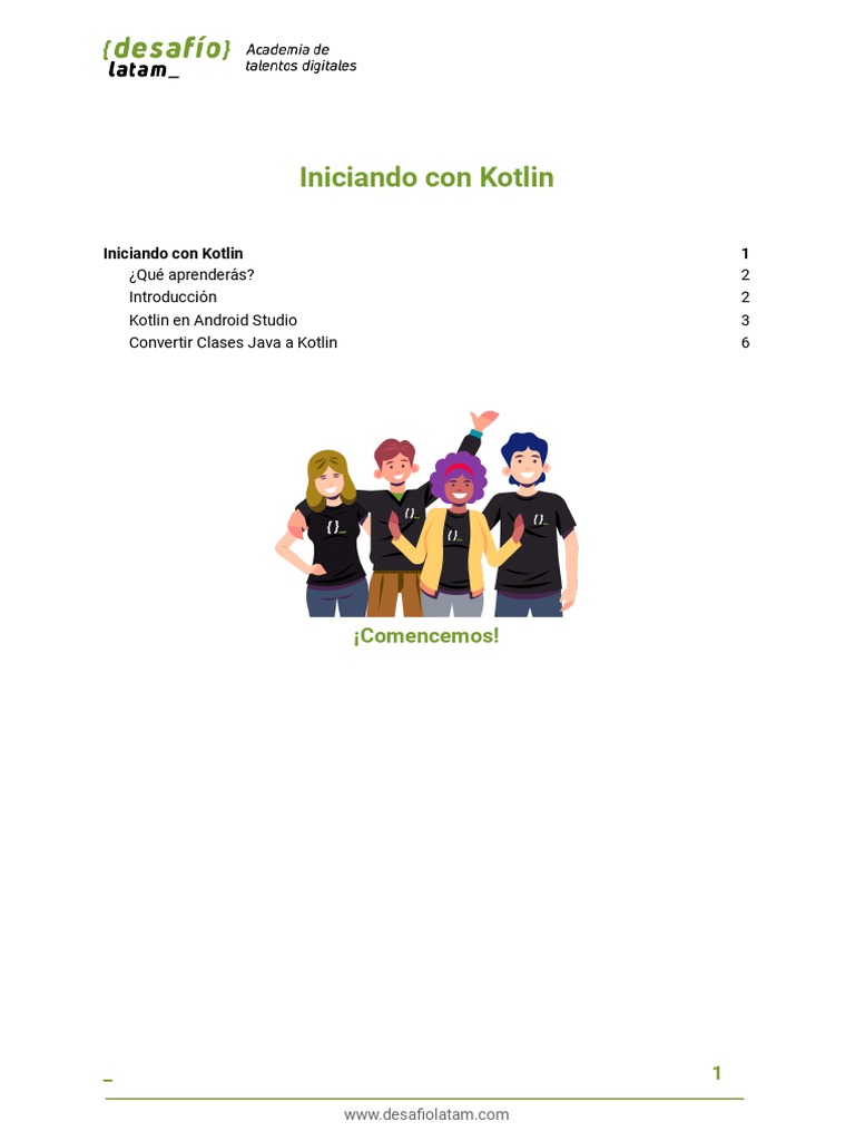 L1-Iniciando Con Kotlin | PDF | Java (lenguaje de programación ...