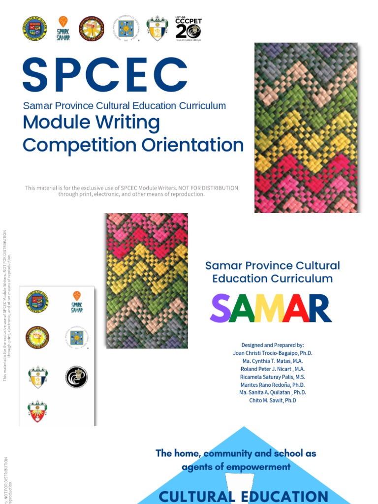SPCEC Book, Module Writing Competition Guidelines and Template v2 | PDF