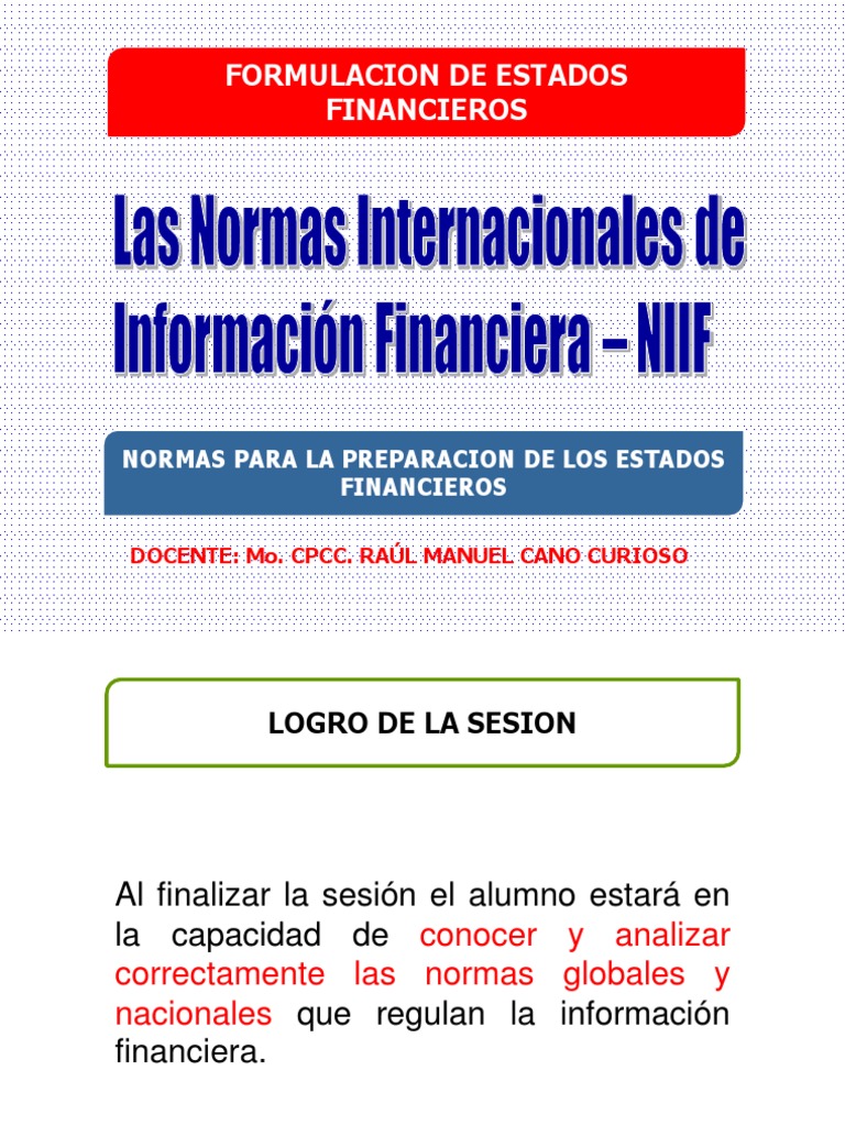 Introduccion A Las Niif | PDF | normas internacionales de INFORMACION ...
