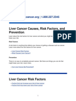 Liver Cancer Causes, Risk Factors, and Prevention