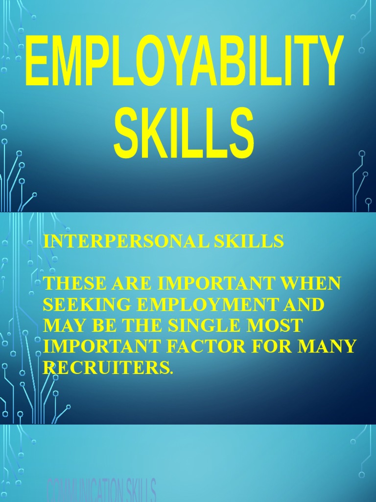 Essential Employability Skills Guide | PDF | Business | Computers