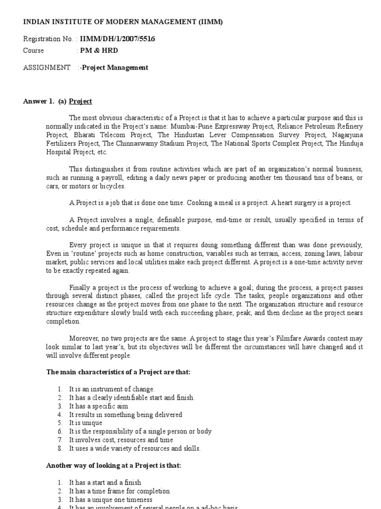 Assignments of management picture