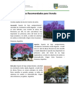 Arboles Recomendados para Vereda