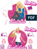 Playera Barbie Profesiones