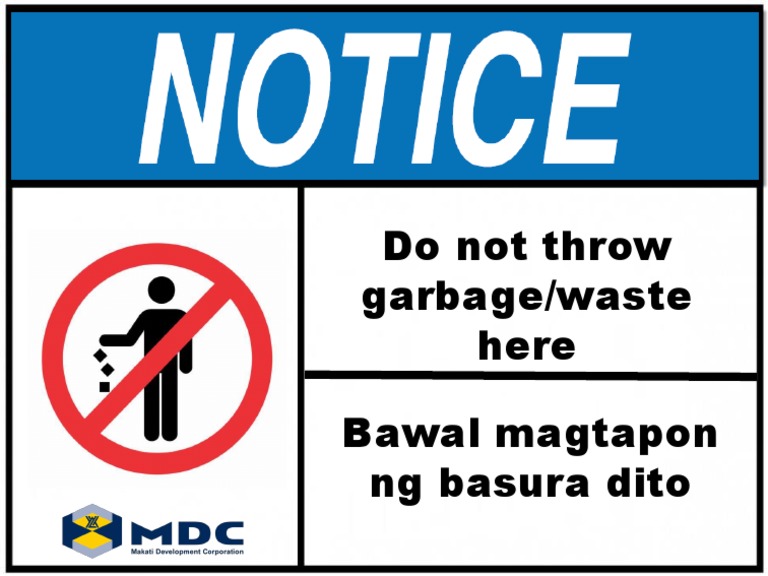 Do Not Throw Waste Here 2x3 Pcs PDF