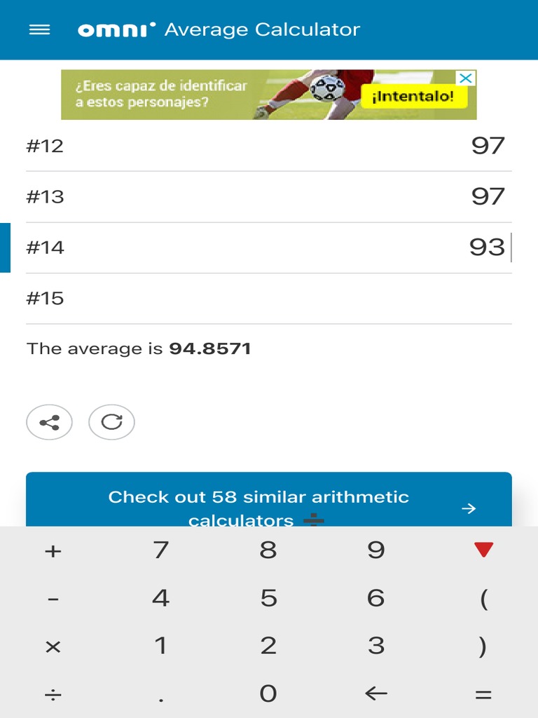 Average Calculator PDF