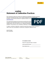 Fluke Statement of Calibration Practices