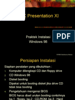 PIK Presentation XI: Praktek Instalasi Windows 98