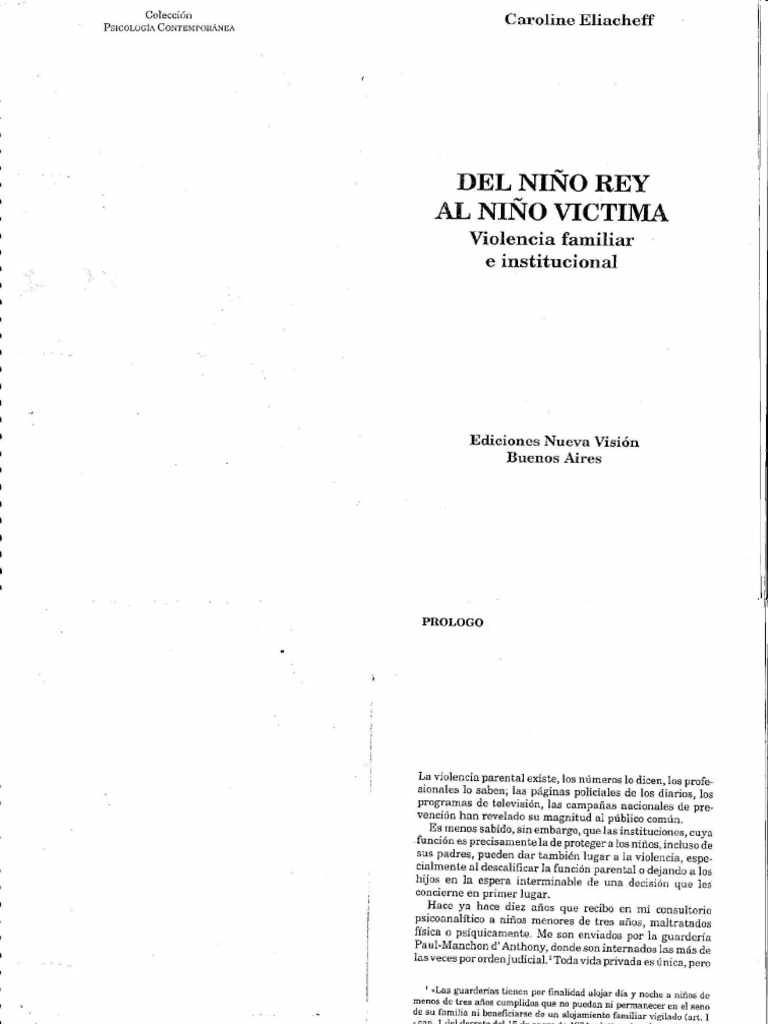 C11. Eliacheff - 2002 - Del - Nino - Rey - Al - Nino - Victima | PDF