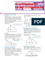Relaciones Métricas en Triángulos Oblicuángulos para Quinto Grado de Secundaria